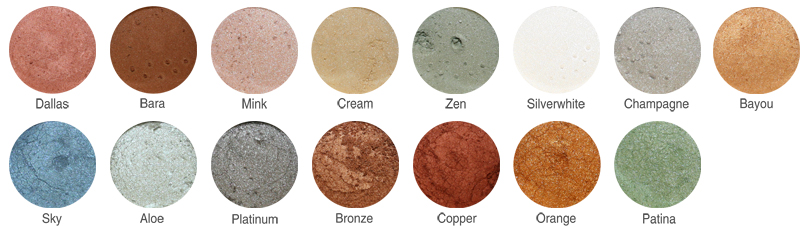minerale parelmoer oogschaduw kleuren minerale parelmoer oogschaduw kleuren